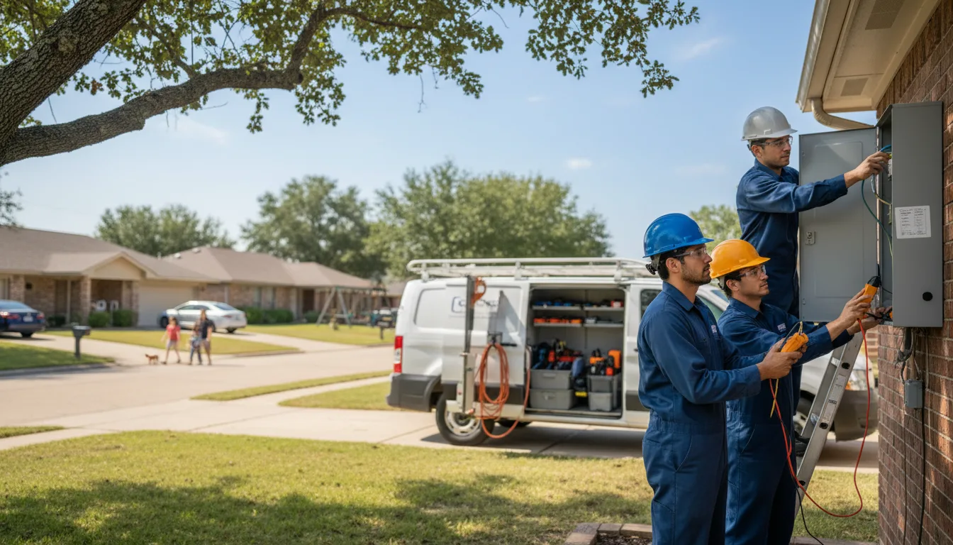 Certified electrician providing emergency electrical services in Fort Worth, TX